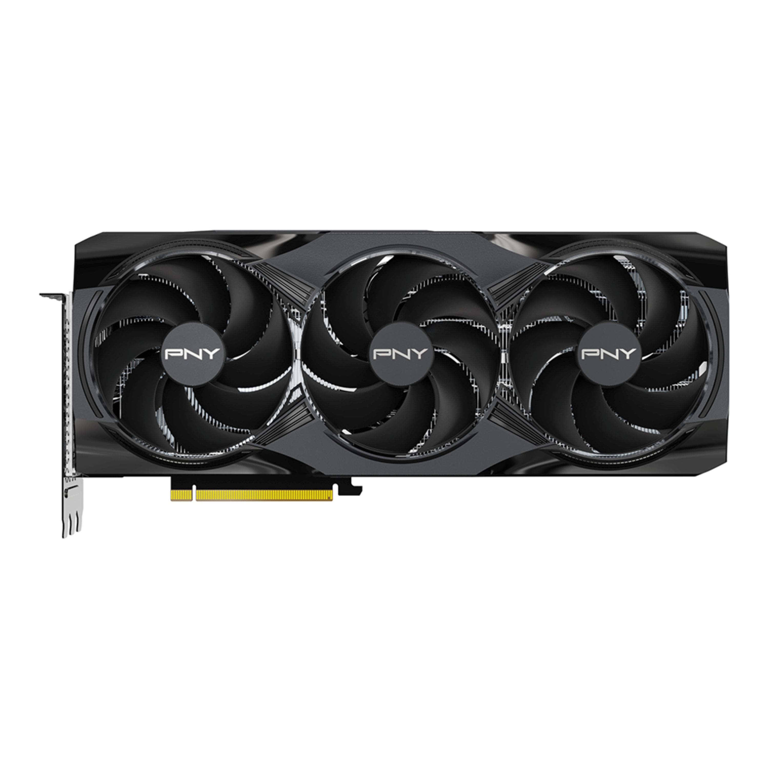PNY GeForce RTX 5080 OC graphics card installed in a gaming PC
