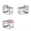 Bestier L Shaped Gaming Desk Power Outlets LED Lights-5