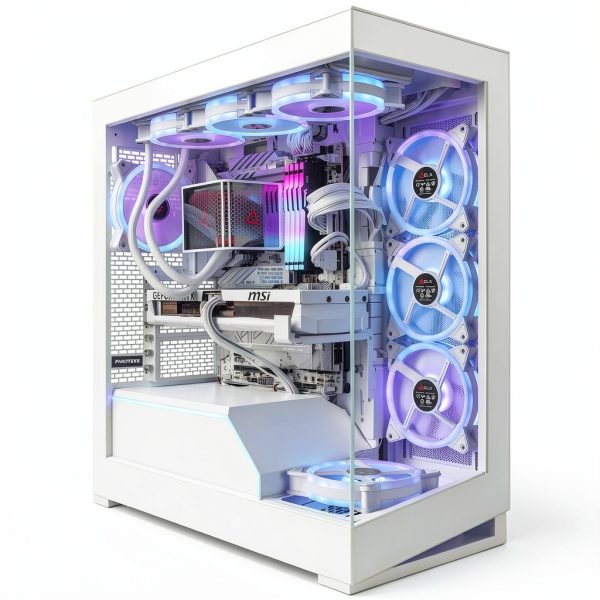 CLX Horus Gaming Desktop Intel Ultra 9 RTX 5080 White PC-0