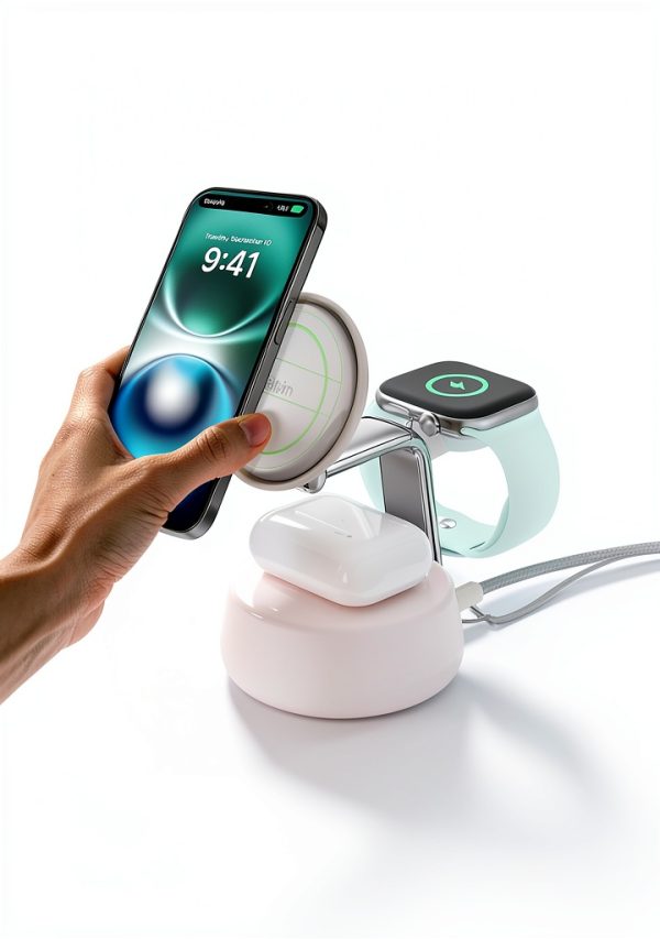 UltraCharge Pro 3-in-1 Magnetic Charging Dock Qi2 Fast-4