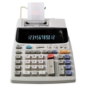 Sharp EL1801V Calculator Antimicrobial Protection Red Black-0