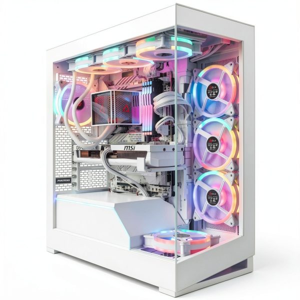 CLX Horus Gaming Desktop Intel Ultra 9 RTX 5080 White PC-4