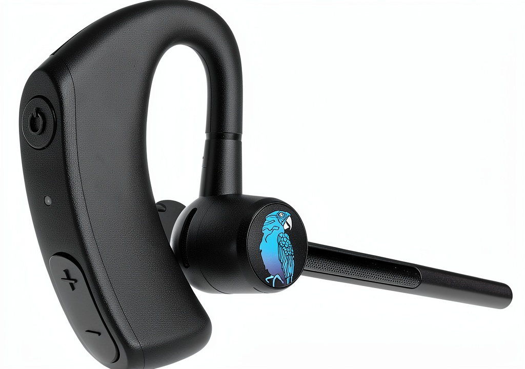 Installing BlueParrott M500 XT Wireless Headset on a wooden desk