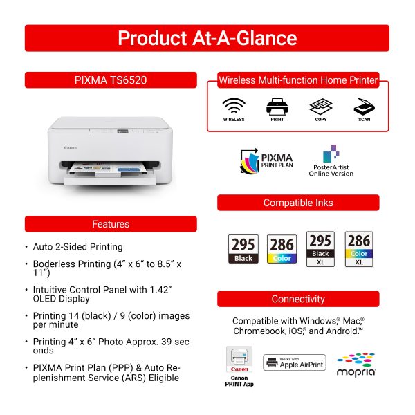 Canon PIXMA TS6520 Wireless All In One Inkjet Printer-2