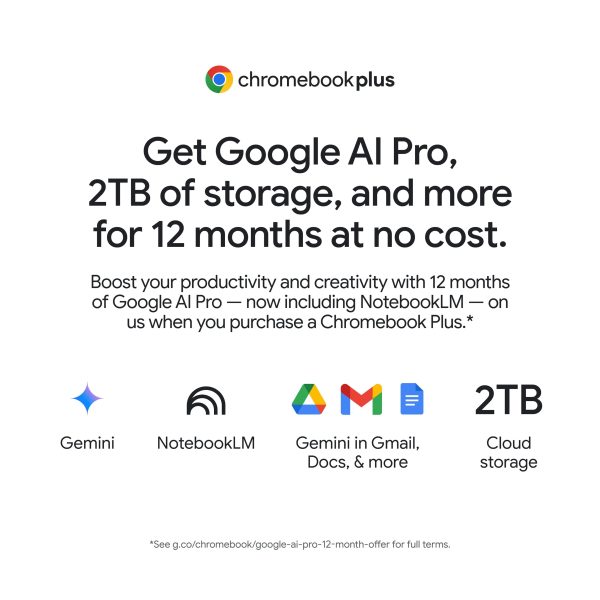HP Chromebook Plus 15.6 Full HD Laptop Intel Core i3 8GB-12
