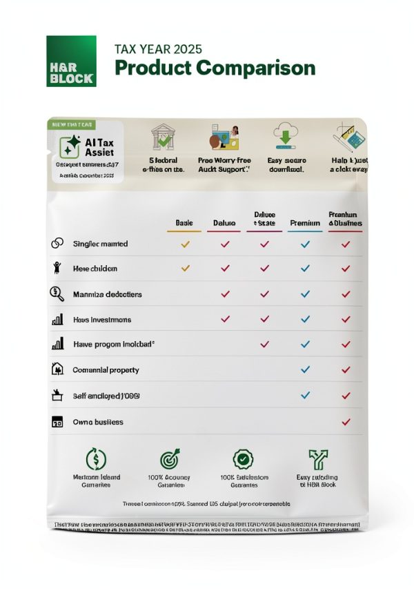 H&R Block Premium Tax Software Complex Filing AI Assist-2