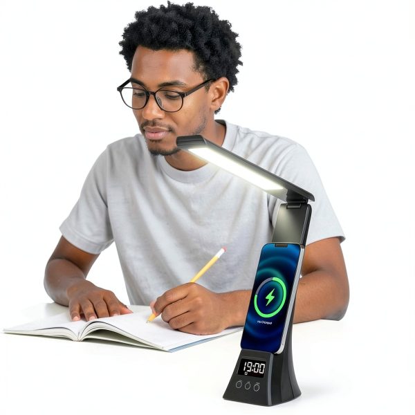 Pursonic 3-in-1 LED Desk Lamp Wireless Charging Digital-1