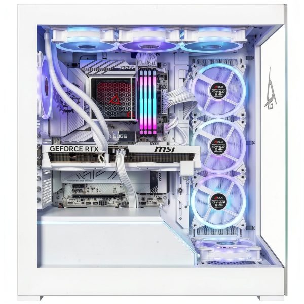 CLX Horus Gaming Desktop Intel Ultra 9 RTX 5080 White PC-1