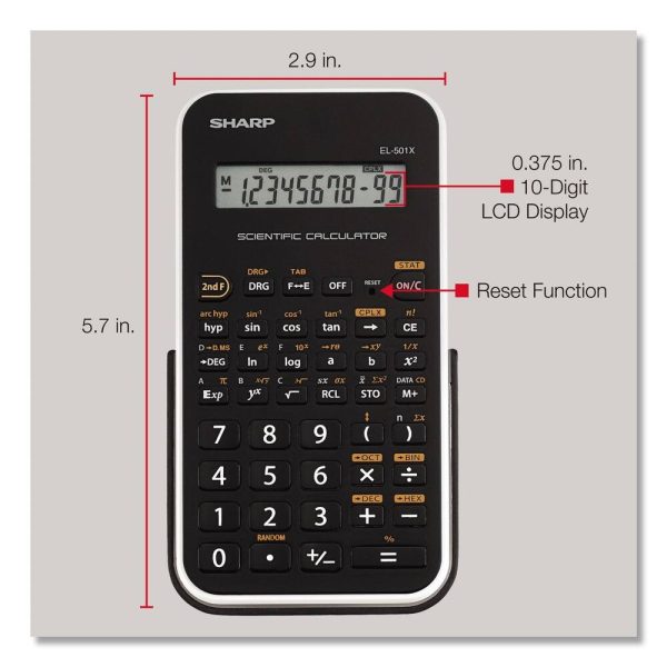 EL501X2BWH Scientific Calculator for Students Math Functions-1