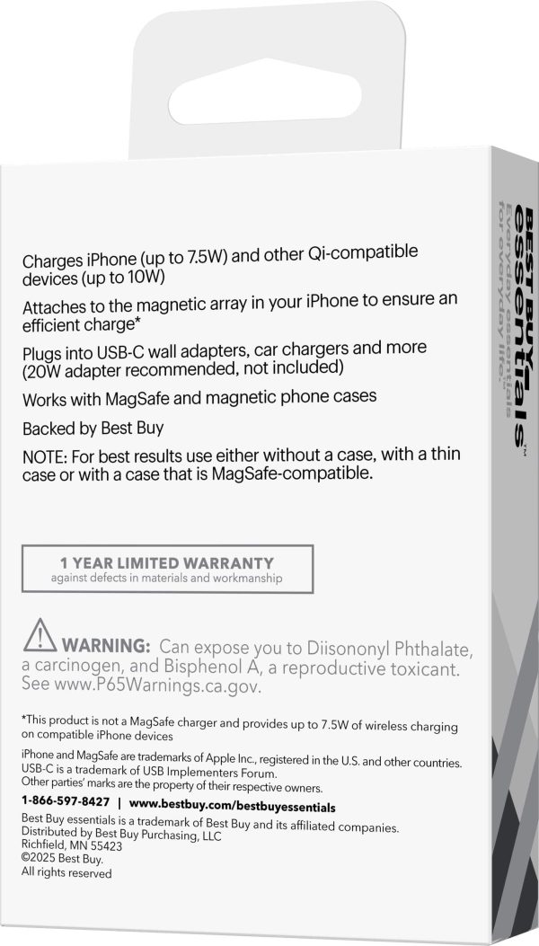 Best Buy Magnetic Wireless Charger 10W MagSafe Qi Compatible-9