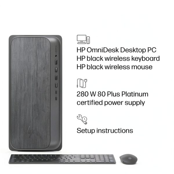 HP OmniDesk Desktop AMD Ryzen 3 8300G 8GB DDR5 SSD-12