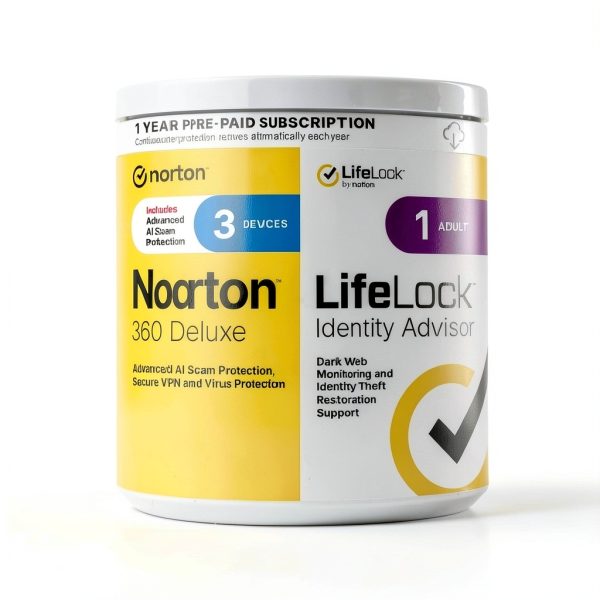 Norton 360 Deluxe AI Scam Protection VPN Security 3 Devices-0