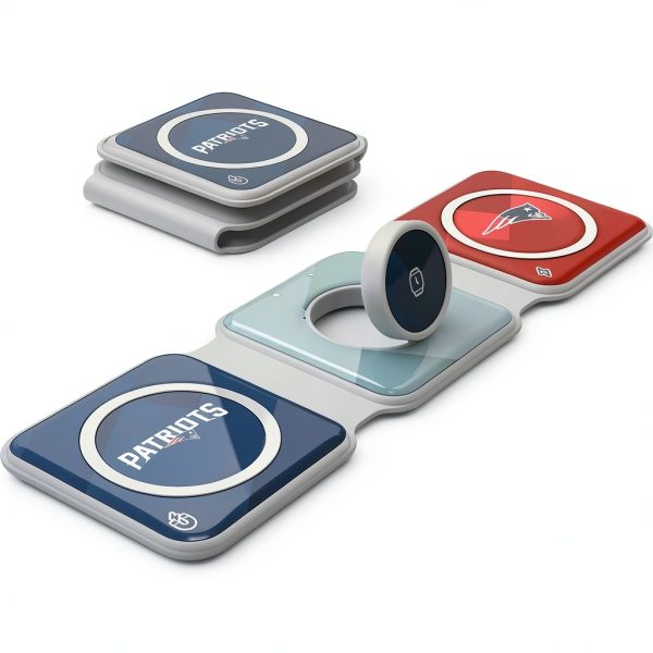 Keyscaper 3 in 1 Foldable Charger Patriots Wireless Charging-0