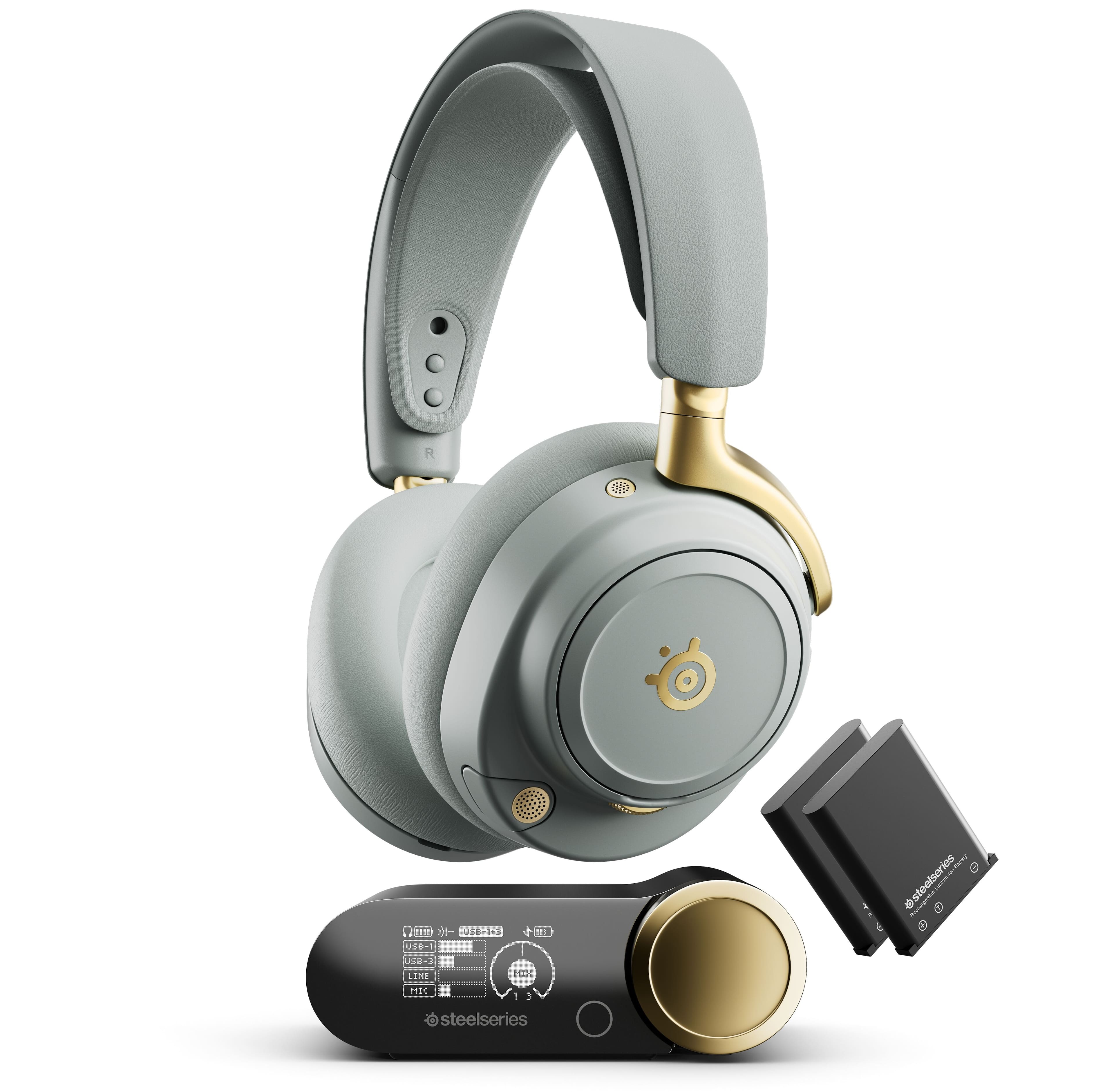SteelSeries Arctis Nova Elite headset in use with gaming setup