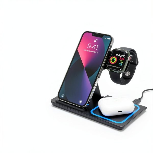 Apple 3 in 1 Wireless Charger Station for iPhone Watch-1