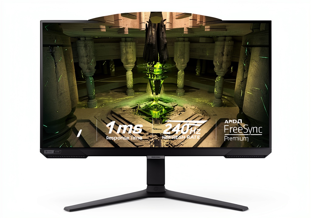 Samsung 27 Odyssey Gaming Monitor displaying fast-paced action game