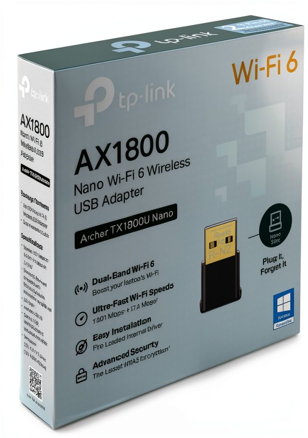 TP-Link TX1800U Nano Wi-Fi 6 Adapter Dual-Band USB-9