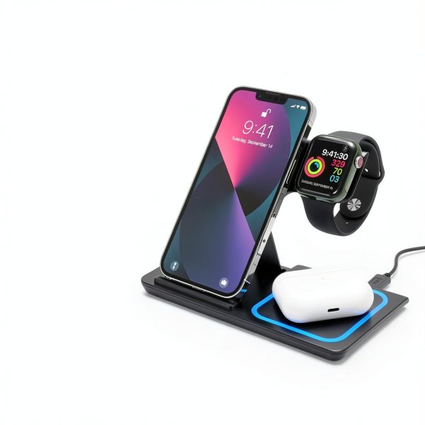 Apple 3 in 1 Wireless Charger Station Dark Side Darth Vader-1
