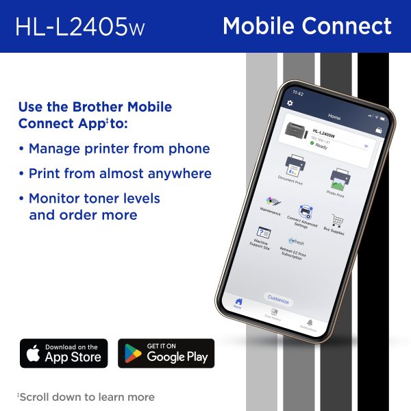 Brother HL L2405W Wireless Laser Printer for Home Office-5
